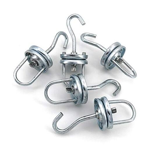 Heavy Duty Rotating Spinner Hooks - 250 Pound Capacity (5)