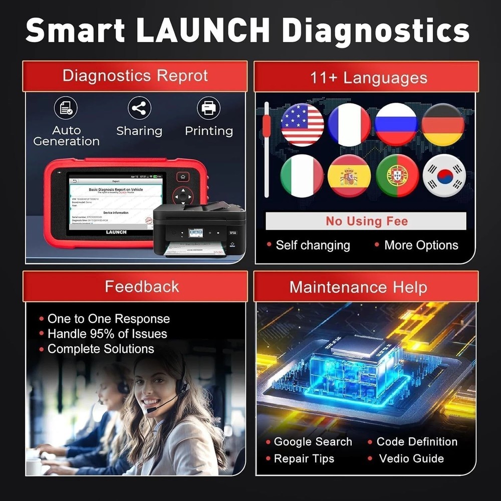 2026 Launch CRP129X V2.0 OBD2 Car Scanner Engine SRS TPMS EPB Diagnostic Tool*^