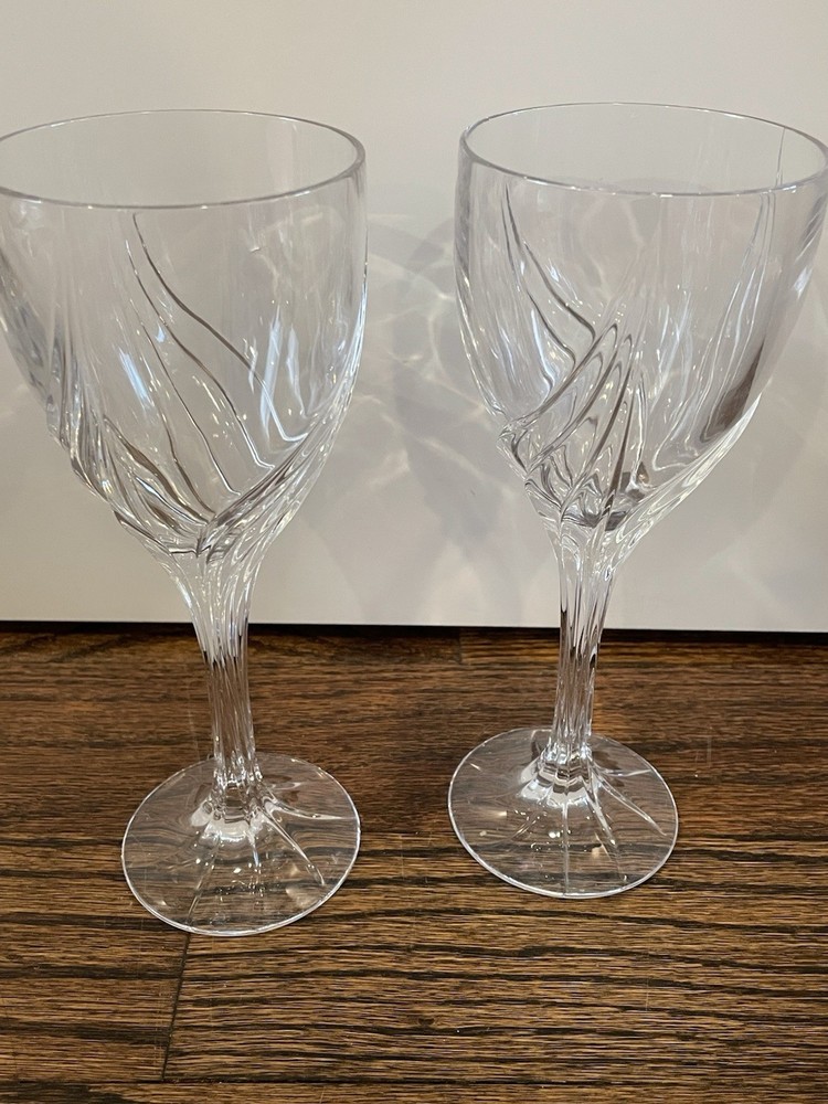 Lenox Crystal Water Goblets Set Of 2 Debut Pattern