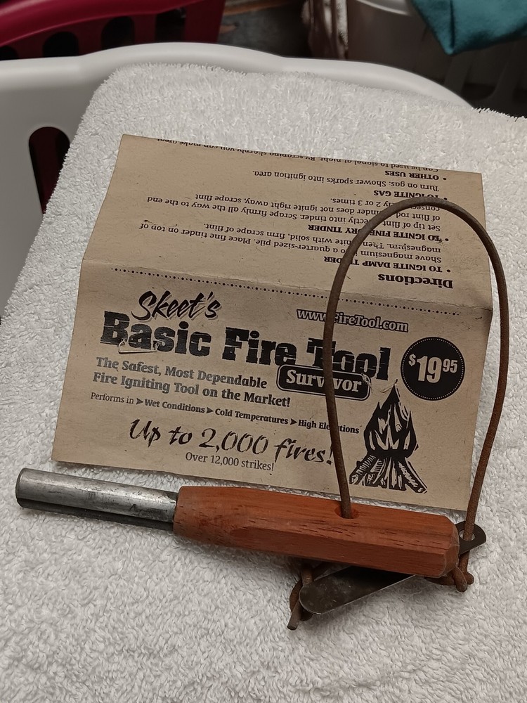 Skeet's Basic Fire Tool Flint type fire starter