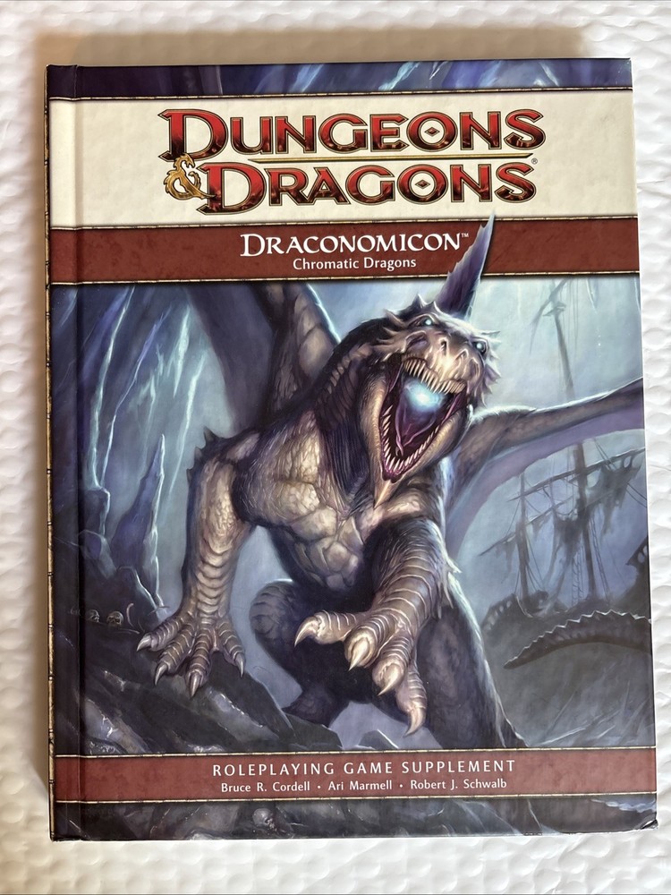 Dungeons and Dragon 4th Edition Draconomicon Chromatic Dragons D20 Supplement