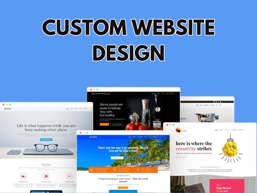 CUSTOM WEBSITE DESIGN - Professional Modern and Responsive Website