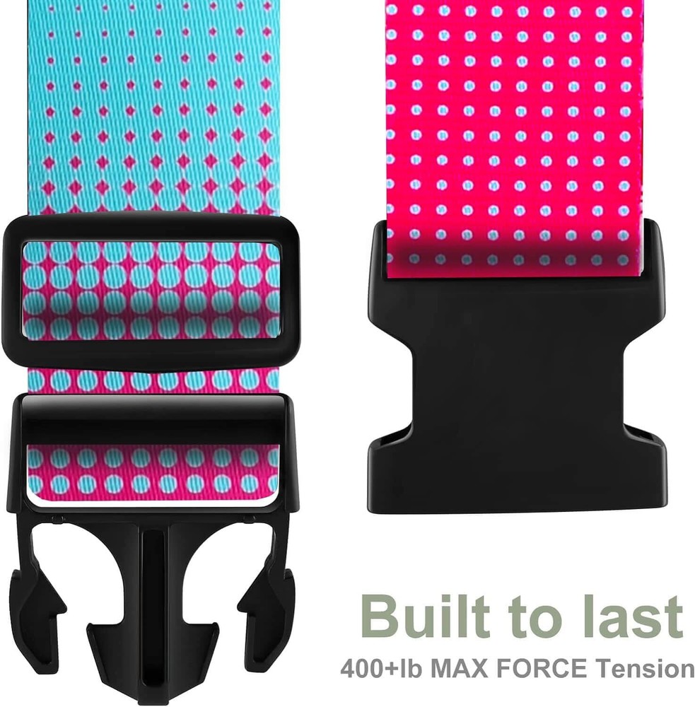 Luggage Straps for Suitcases TSA Approved Easy Universal Size, Gradient Dot