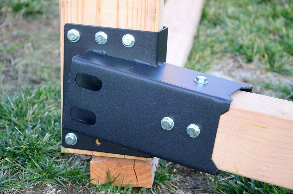 Multi-Use Outdoor 4x4 Compound Angle Platform 16''x 7.5''x 9'', Black