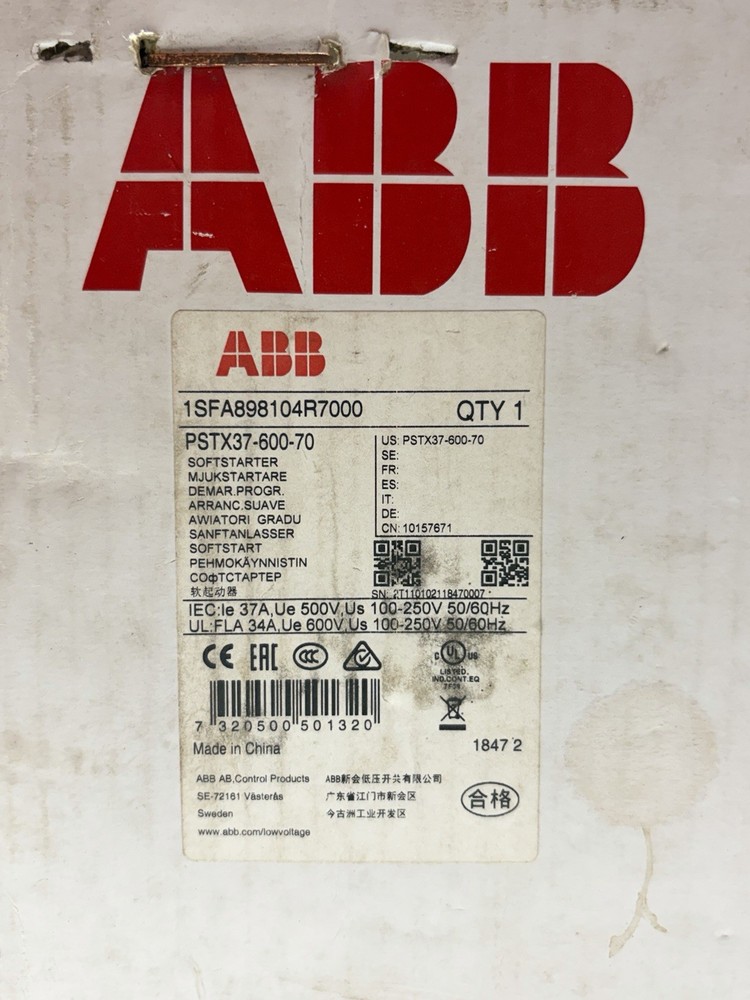 ABB Soft Starter PSTX37-600-70