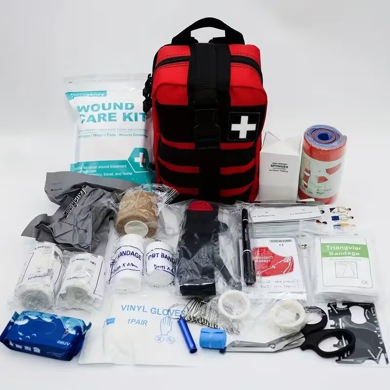 Portable First Aid Kit Survival Gear for Outdoor Drive Travel Camper Hiking Home