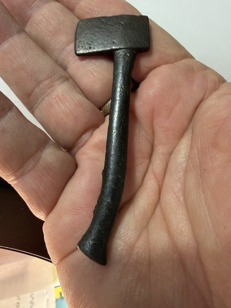 Antique Vintage Cast Iron Miniature Axe