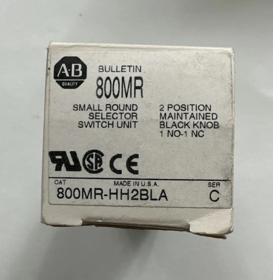 Allen Bradley 800MR-HH2BLA 2-Position Maintained Selector Switch Black Knob 1NO