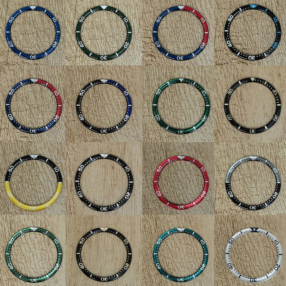 39MM Rounded Curved Plastic Aluminum Watch Bezel Insert Inner Diameter 32.2MM