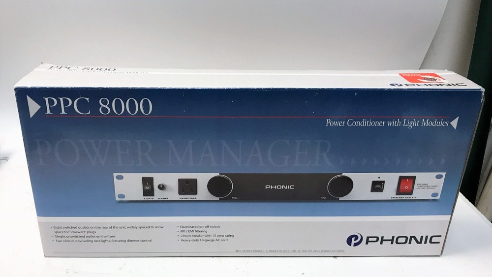 PHONIC PPC8000 POWER CONDITIONER AND LIGHT MODULE