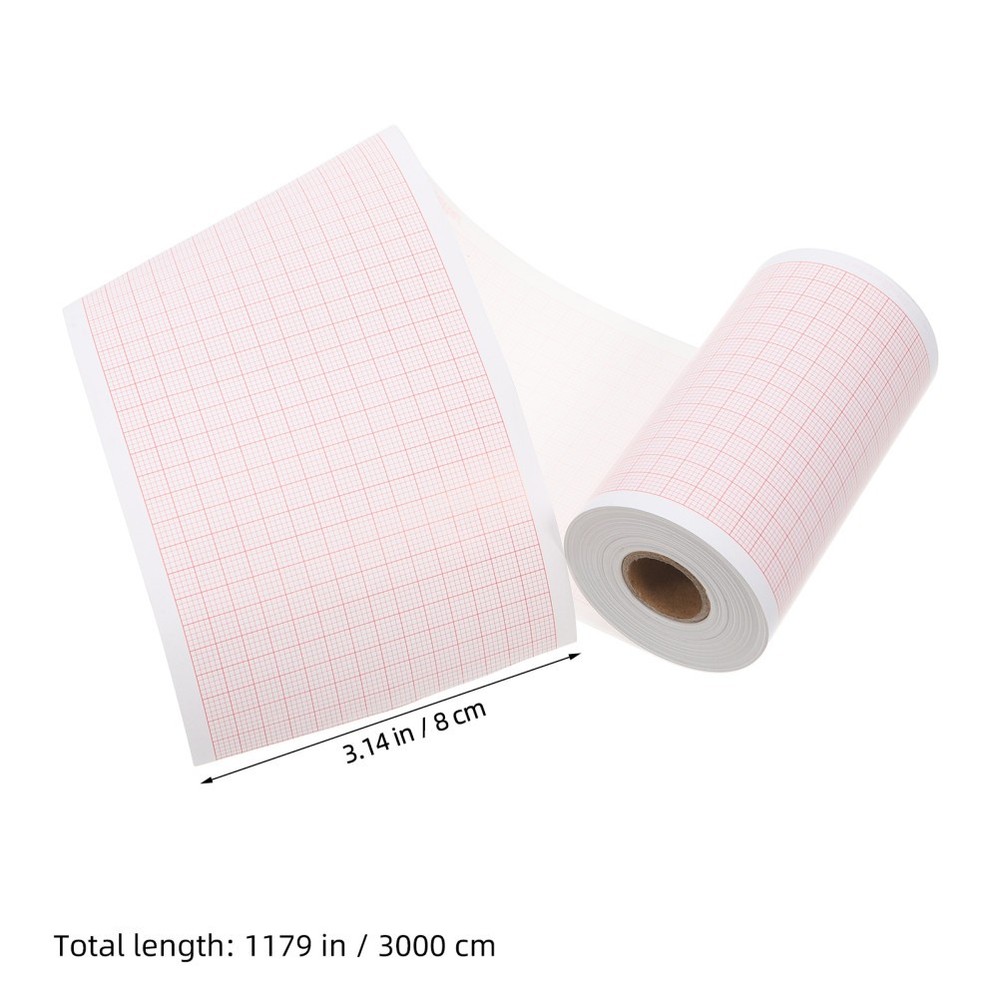 2 Rolls Blank Graph Sheets: Paper Refill For Chart - Blank