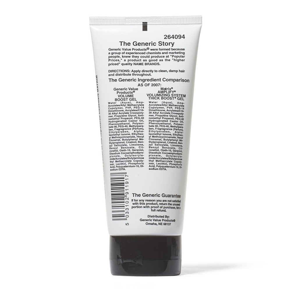 Generic Value Products Volume Boost Gel, Workable Hold, Alcohol Free, Dries With