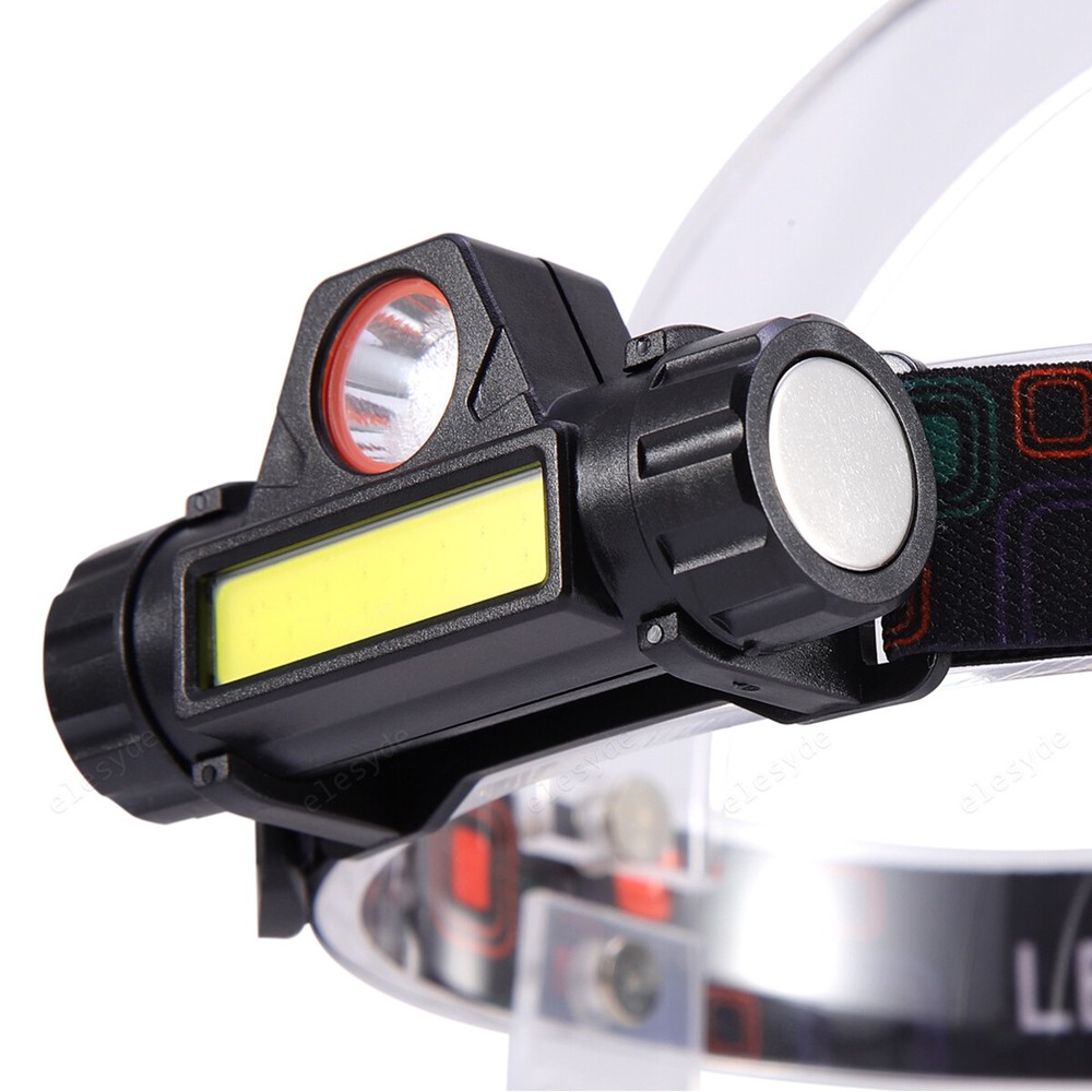 LED Headlamp Headlight USB Rechargeable Waterproof Flashlight Work Head Lamp LOT