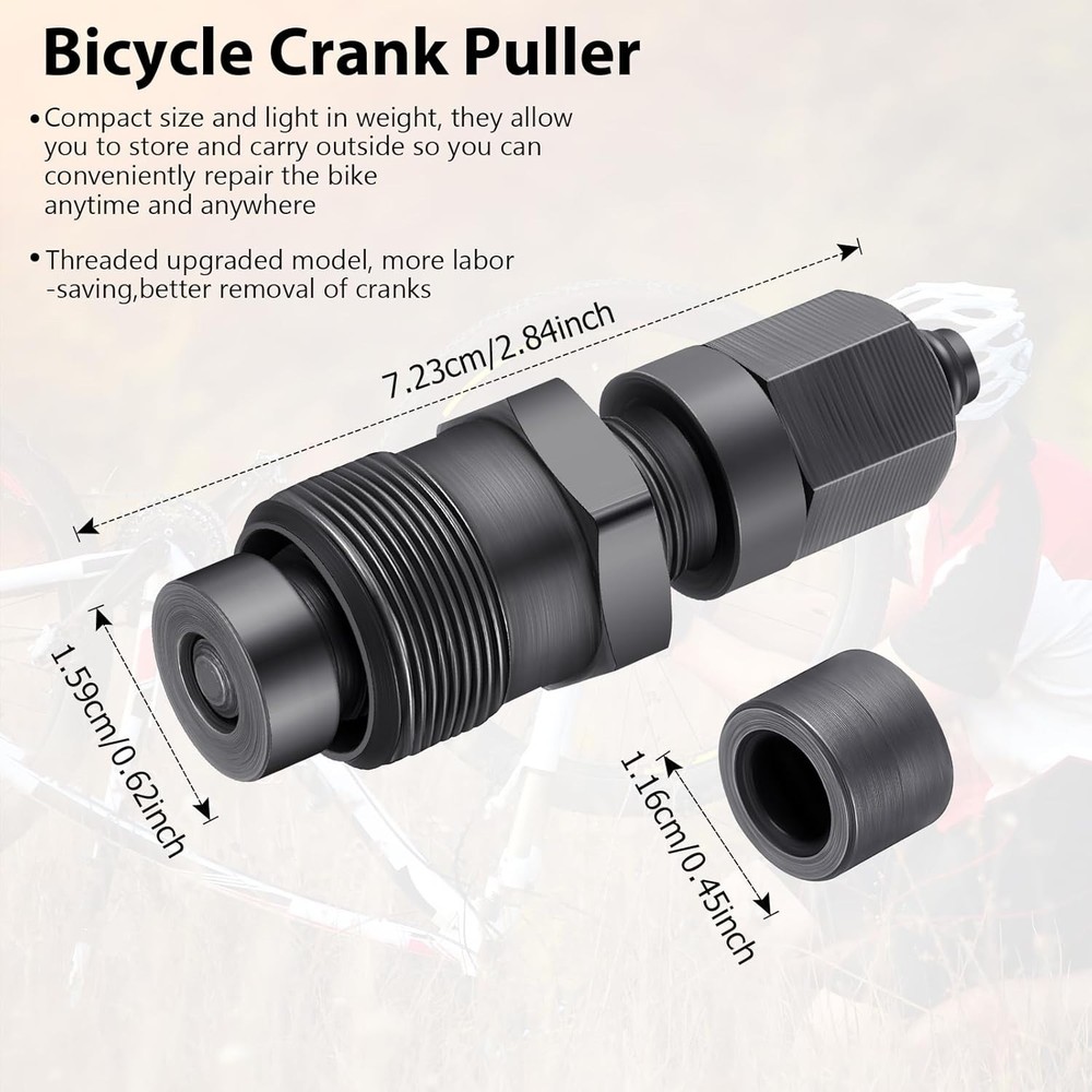 Lightweight Bicycle Crank Puller with Dual Function Cap - Essential Cycling Tool