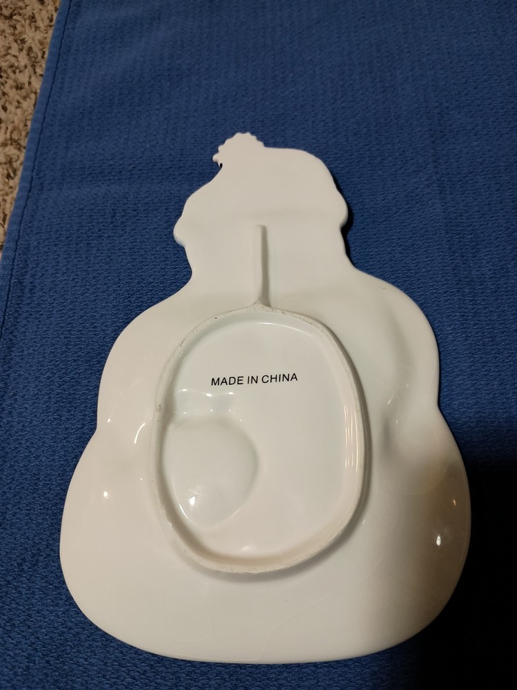 Small Snowman Platter Textured