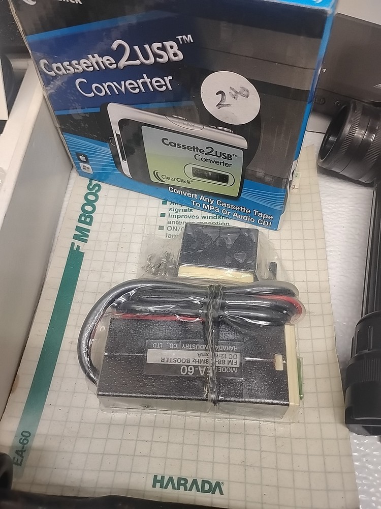 Electronics Mixed Lot Junk Collection Antennas Gadgets Converters Flashlight....