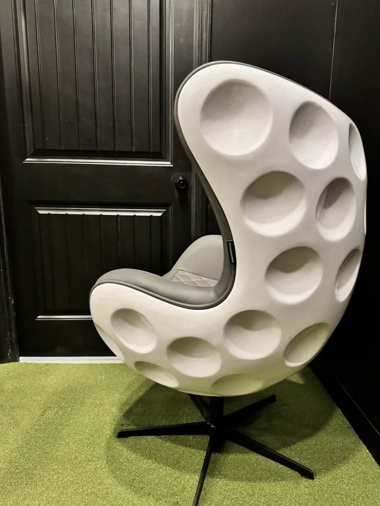 Golf Ball Simulator Chair Grey Leather