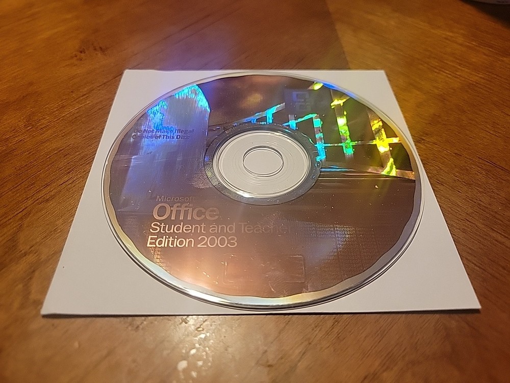 Microsoft Office 2003 Student and Teacher Loose Disc - Tested & Works