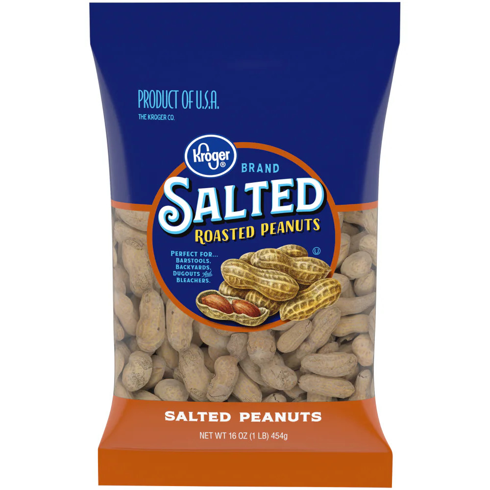 KG Salted Roasted In-Shell Peanuts 16 oz - 5 Pack