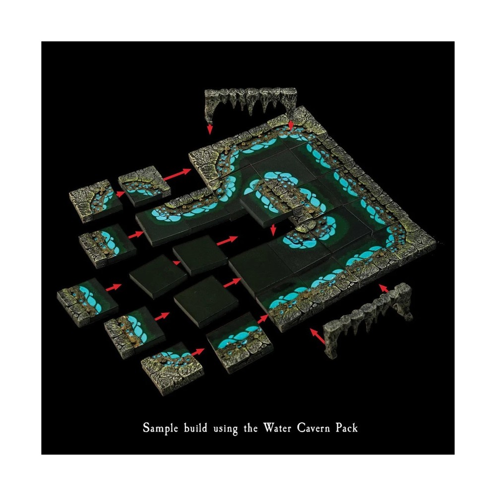 Dwarven Forge Dwarvenite Cavern Set Water Cavern Pack NM