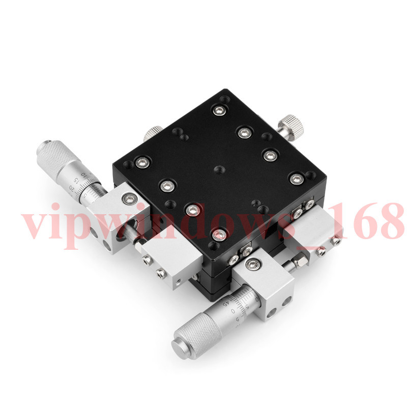 XY Axis Linear Stage Trimming Platform Bearing Precision Sliding Table 60*60mm