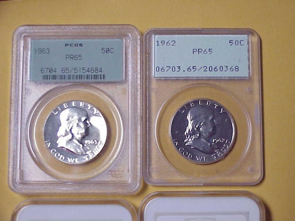 4 coins assorted pcgs and ngc 90% silver