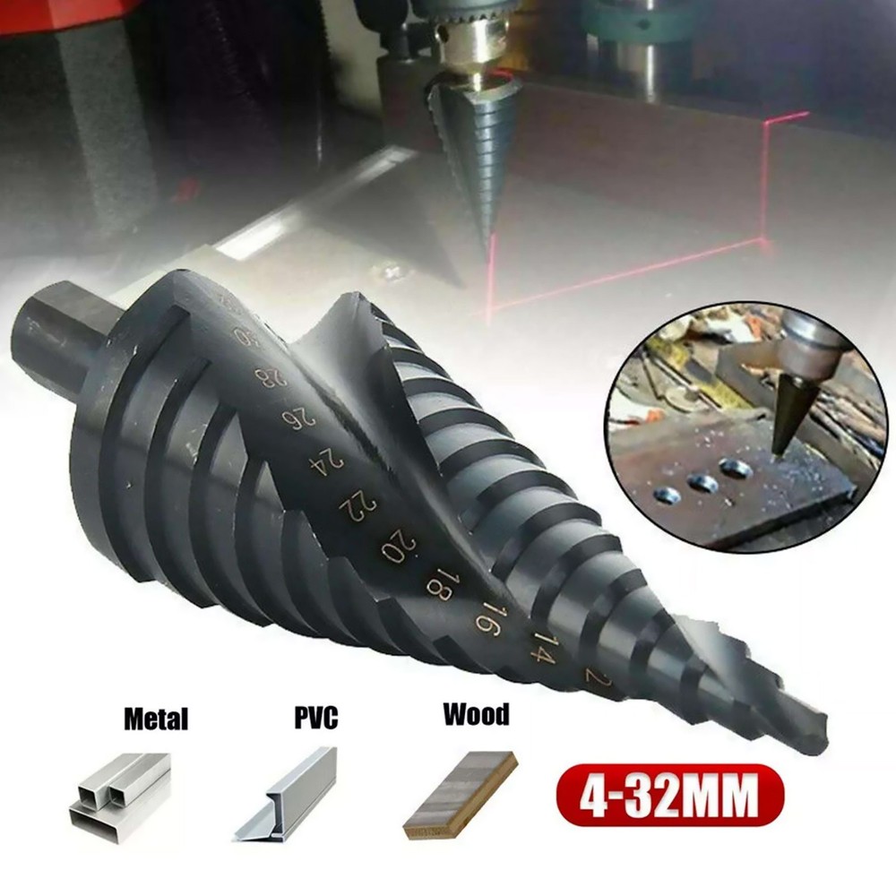 3Pcs/Set HSS Step Drill Bit Set Large Cone Titanium Bit Set Metal Hole Cutter