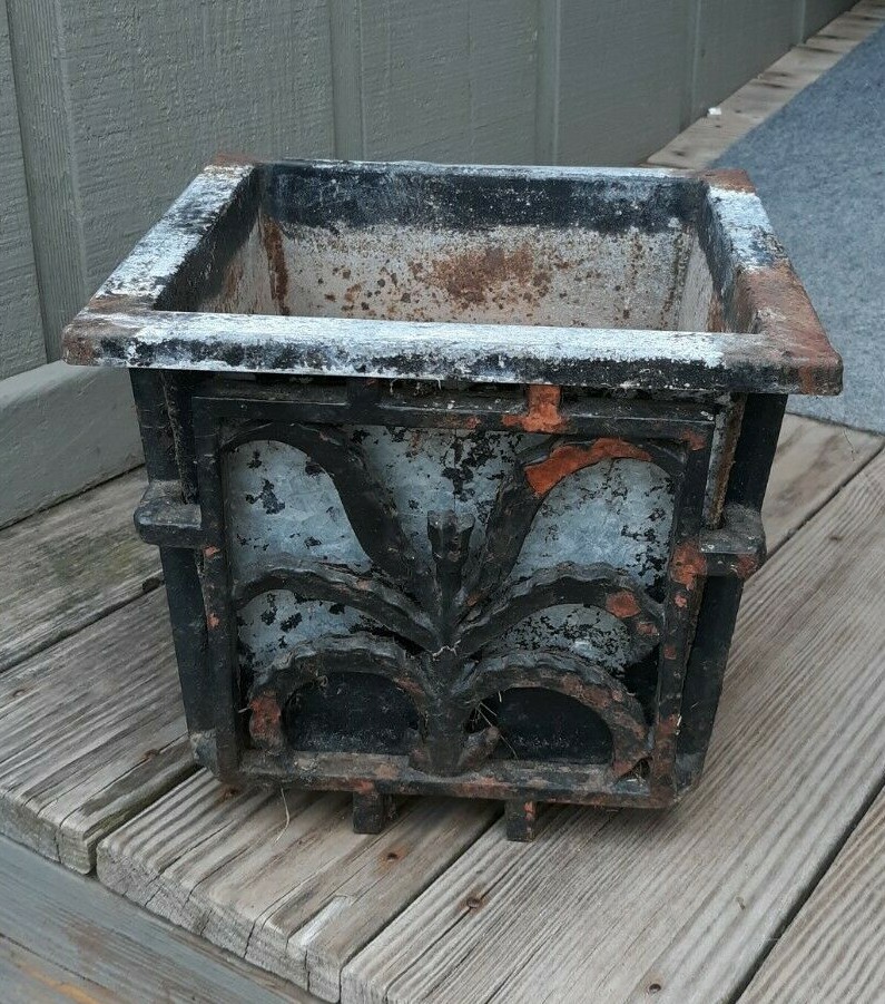 Antique Art Deco Cast Iron Planter