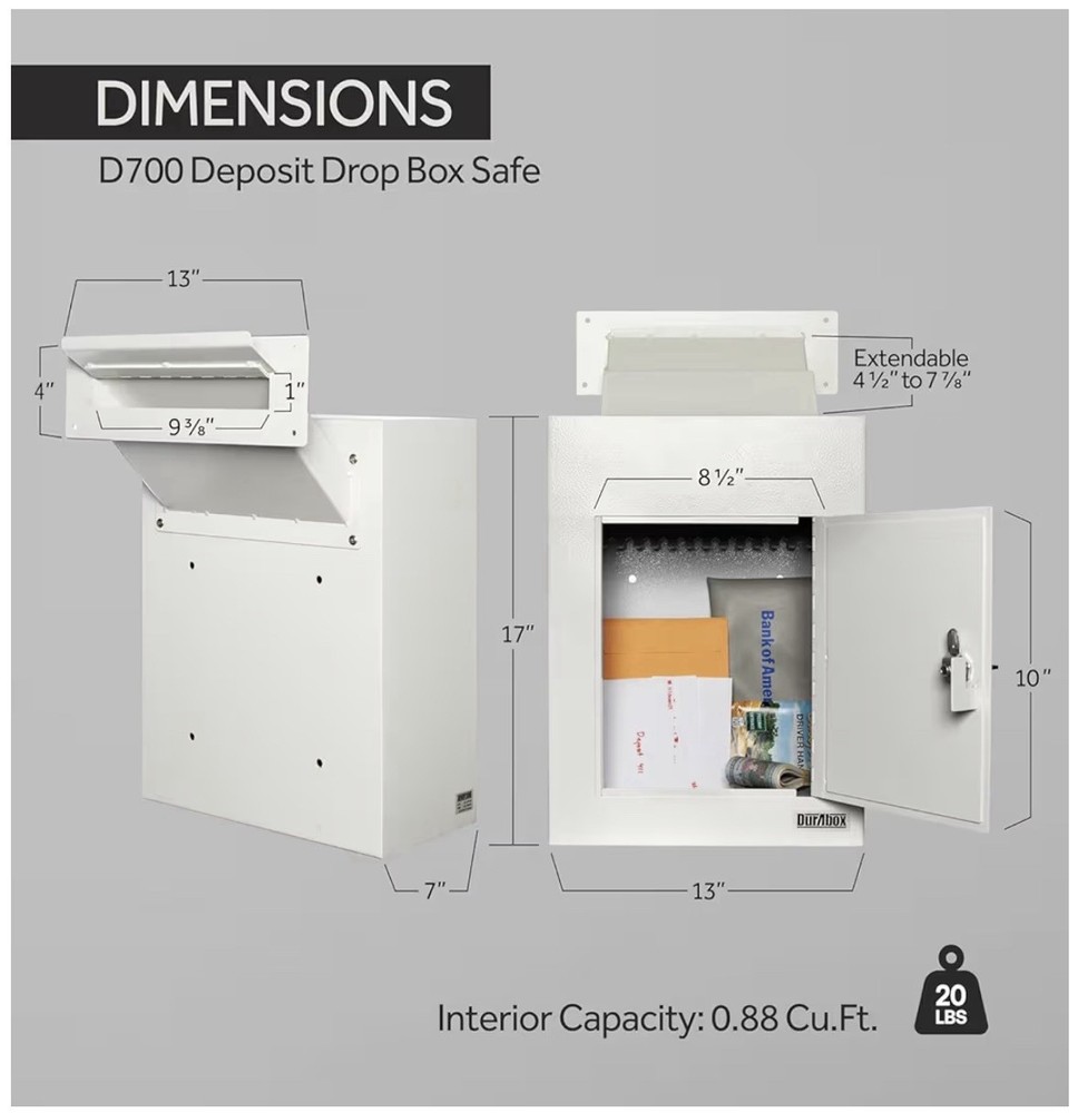 Durabox D700 - Through Wall Drop Safe