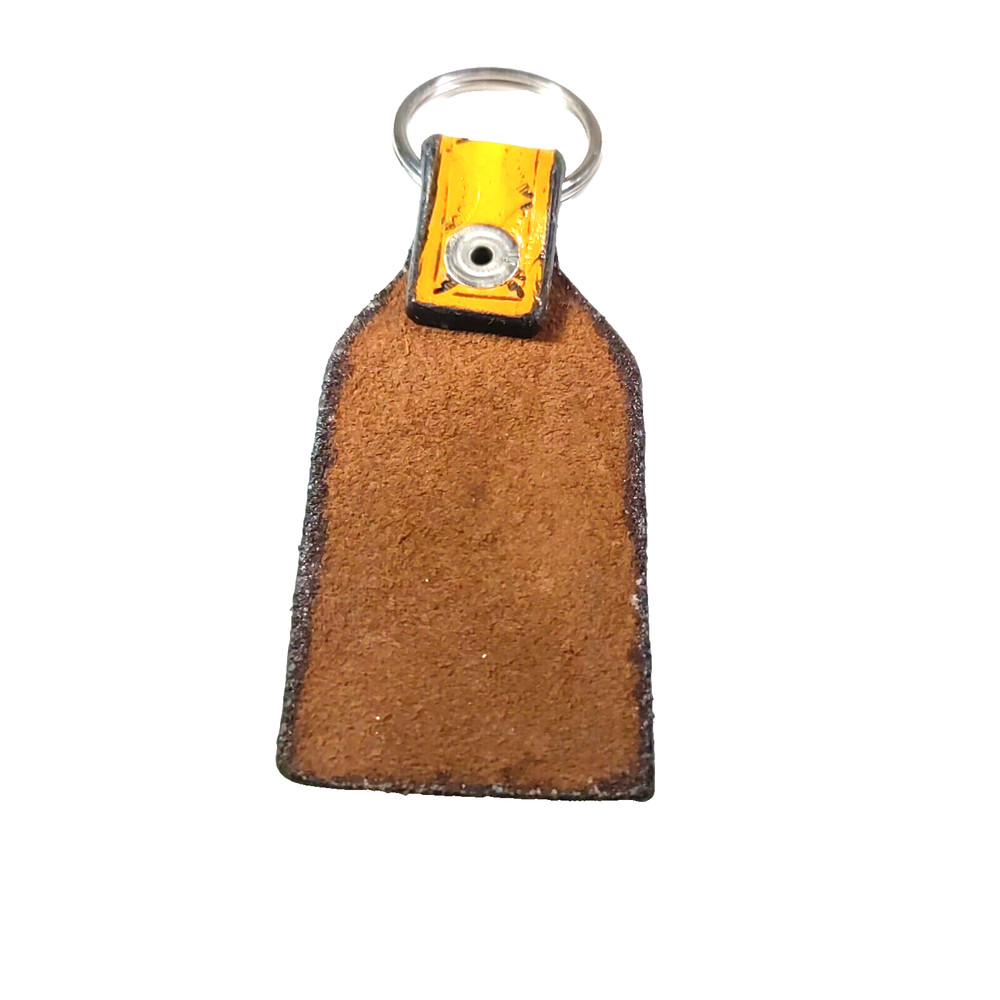 Leather Initial D Keychain Cowboy Western