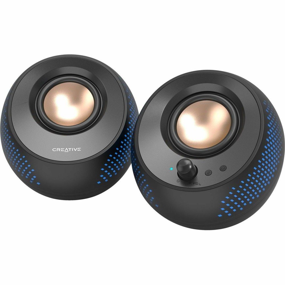 Creative Pebble X 2.0 Bluetooth Speaker System - 15 W RMS - Black