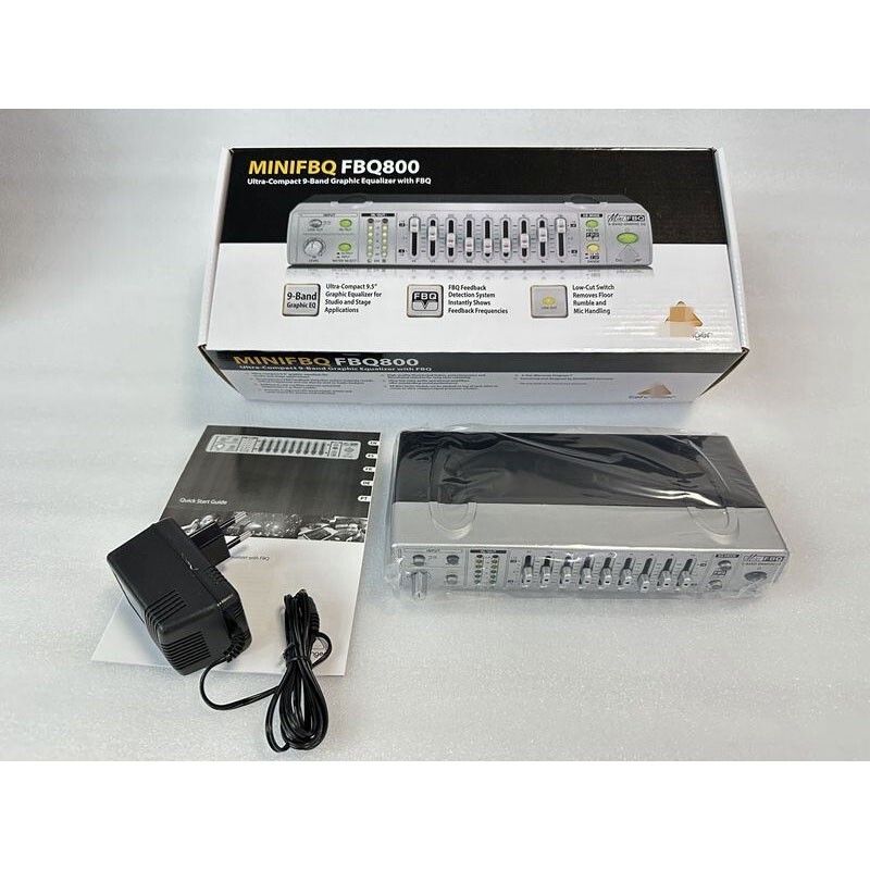 FBQ800 Ultra-compact 9-Band Graphic EQ Equalizer Feedback Suppressor