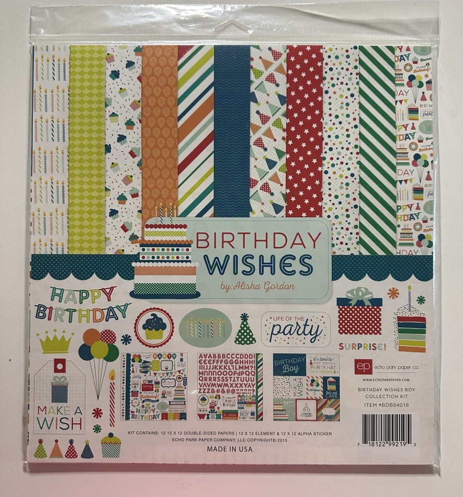 Echo Park 12 x 12 Paper Pack Multiple Variations Available-You Choose