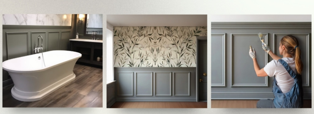 Wainscoting Panels - Peel & Stick 4 Bottom Frame (18 pcs) Luxury Wall Panel Kit