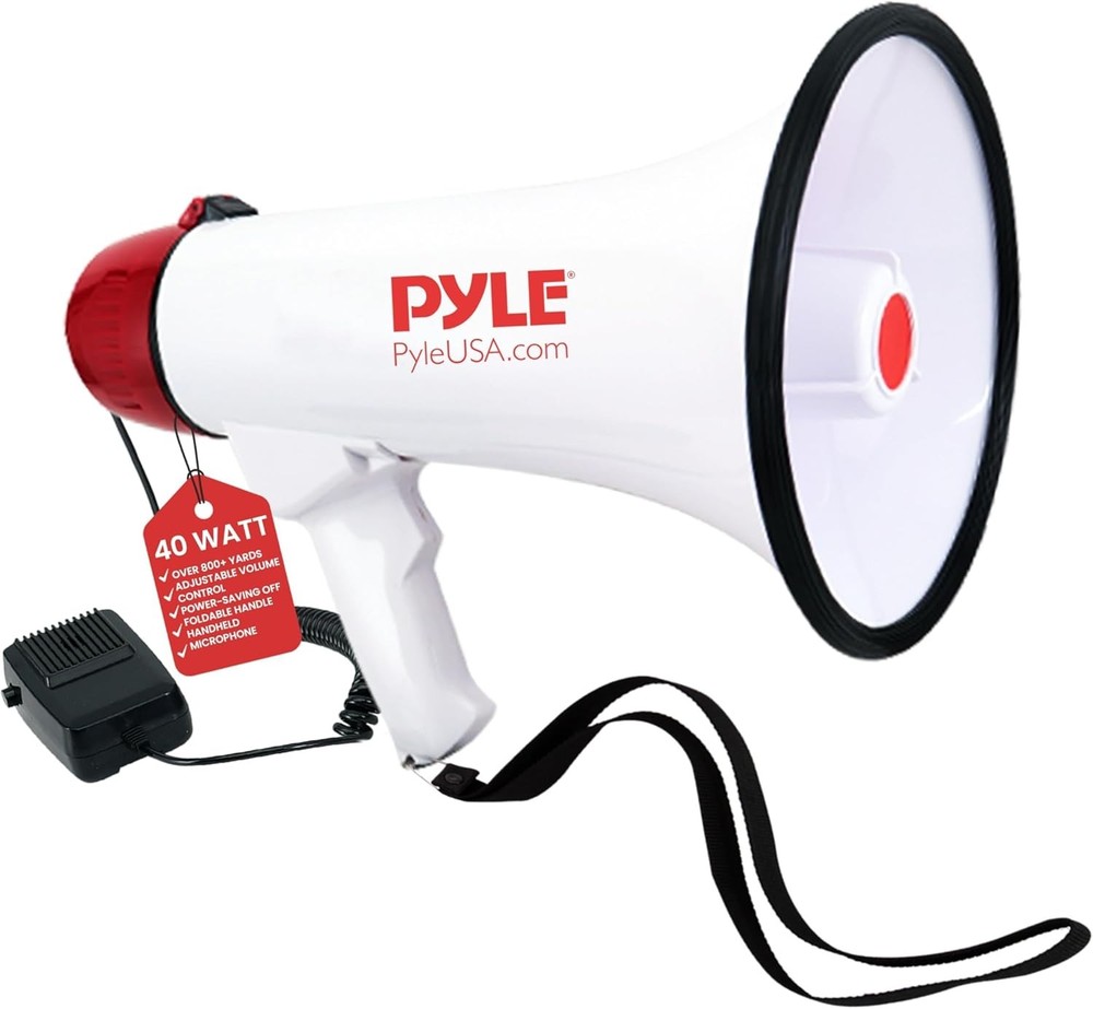 Professional megaphone 40 watt with handheld mic