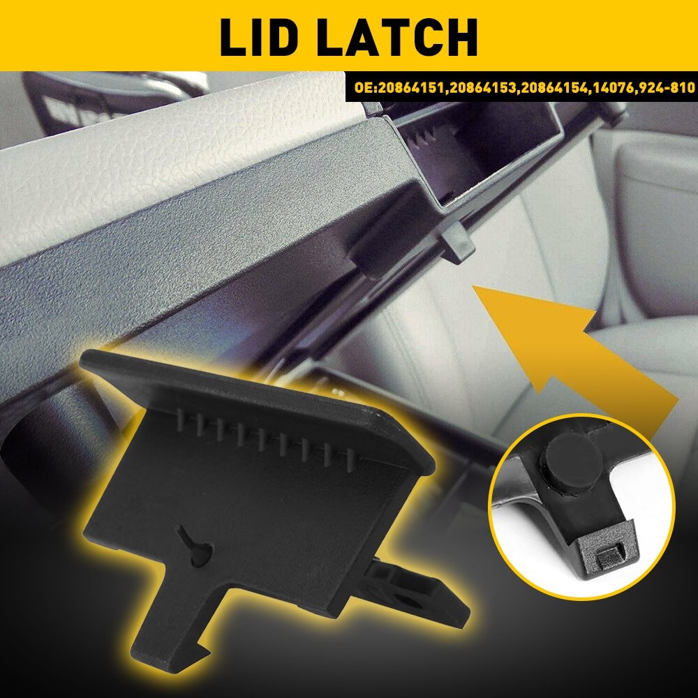 UNBREAKABLE CENTER CONSOLE STORAGE COMPARTMENT LATCH ARMREST LID LOCK CLIP