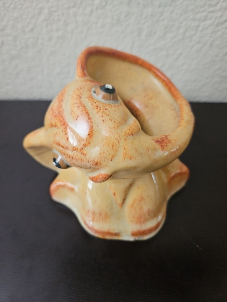 Rare WELLER Pottery Cactus Pop-Eye Elephant Planter Signed