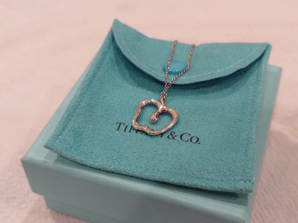 Tiffany & Co. Open Apple Silver Necklace