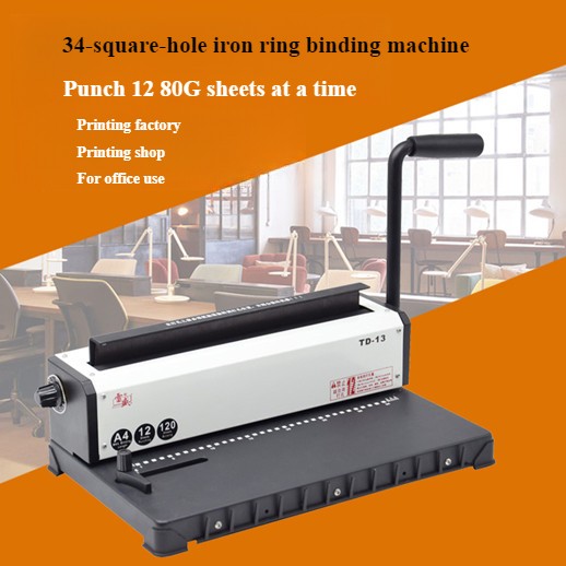 Iron Ring Binding Machine Double-loop Punching and Binding Integrated Machine
