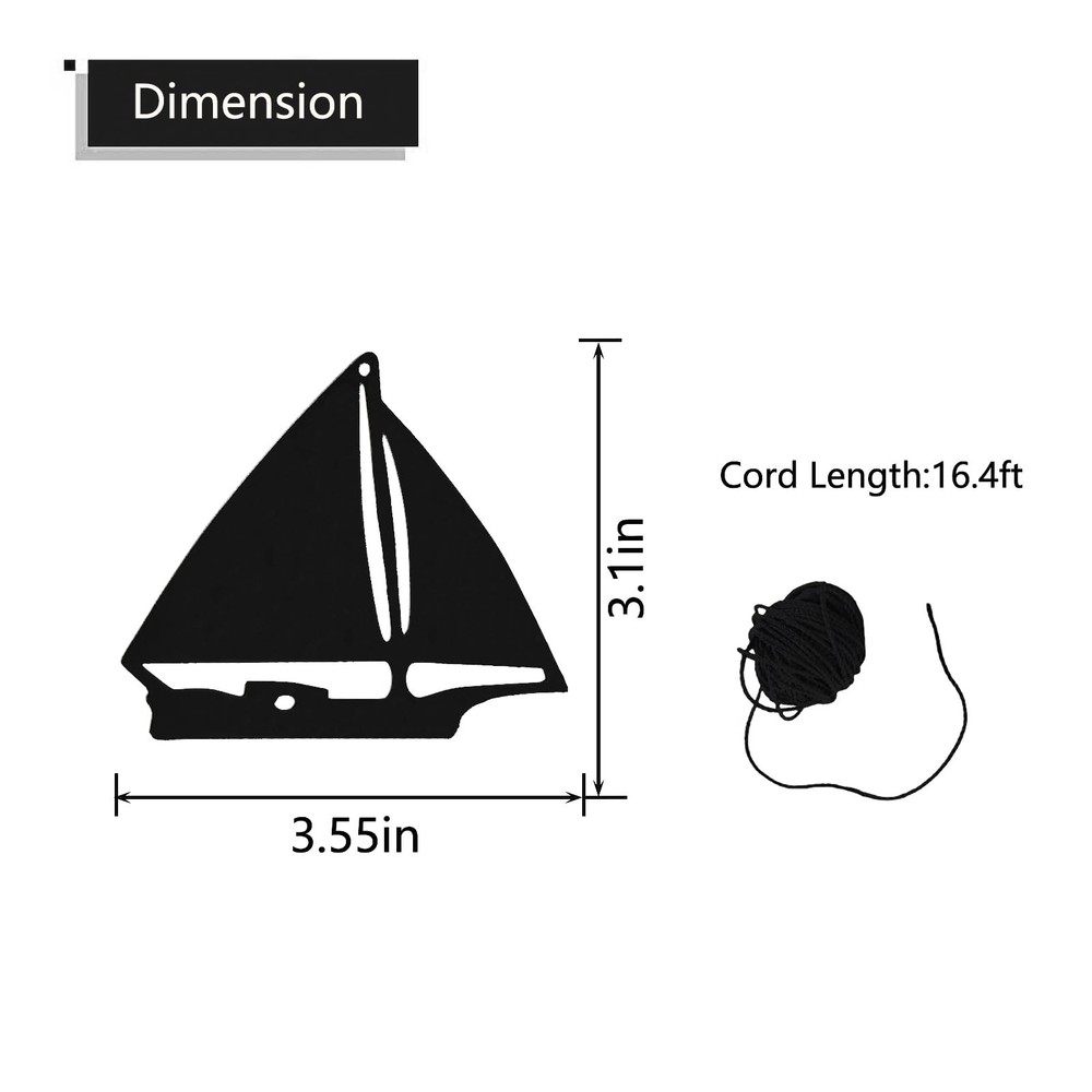 Replacement Wind Catcher, Wind Chime Sail Replacement with 16FT Nylon Cord,