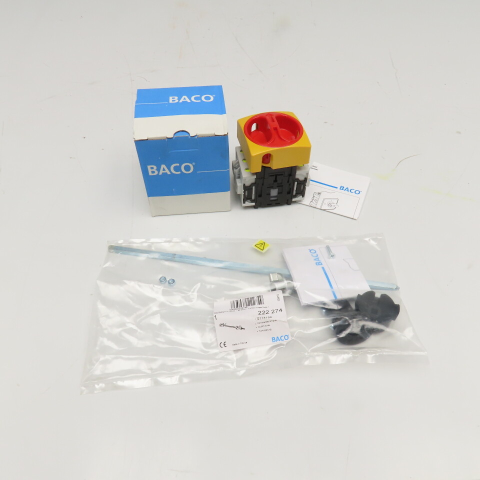 Baco 172201 3 Pole Circuit Breaker Disconnect 50A W/ Panel Operator Accessory
