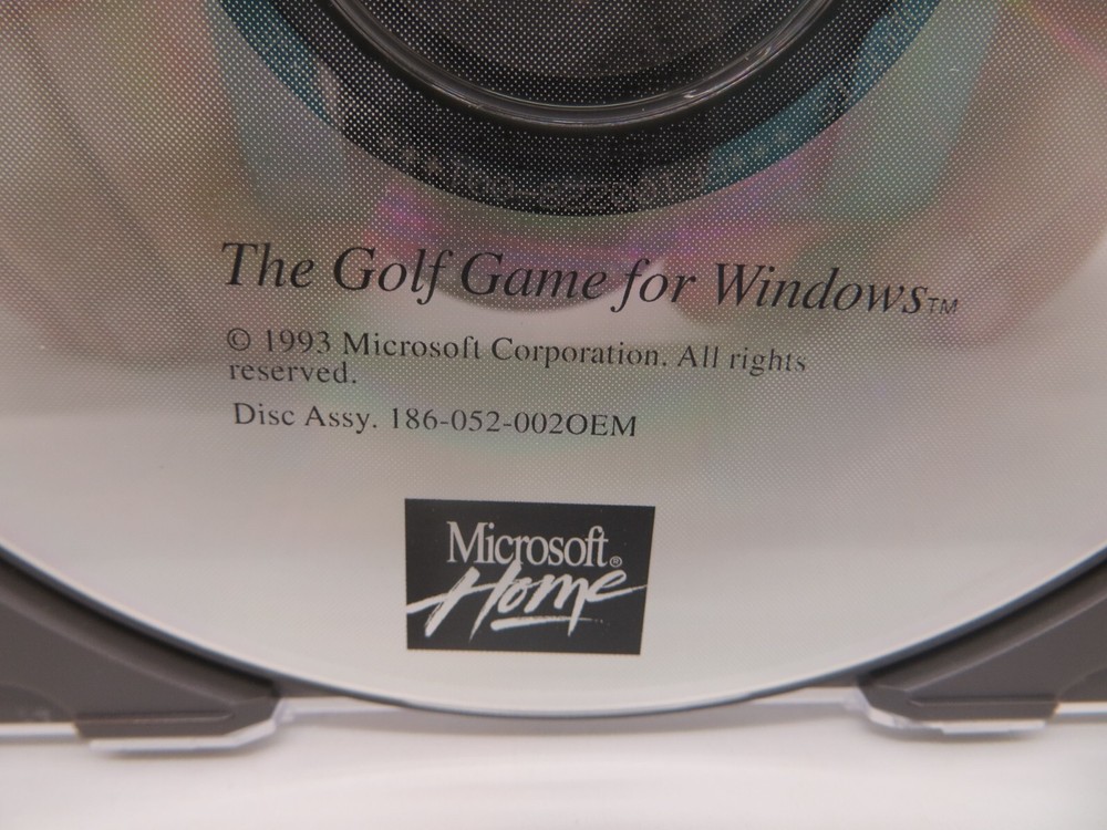 MICROSOFT GOLF 1993 CD-ROM 186-052-002OEM Computer Disc