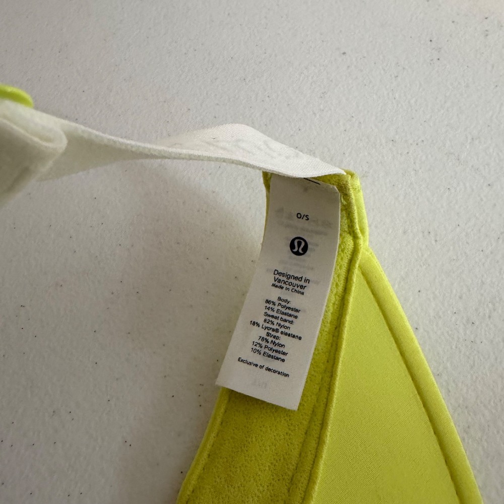 Lululemon Visor Hat Women's One Size Yellow Fast Paced Run Solid Lightweight