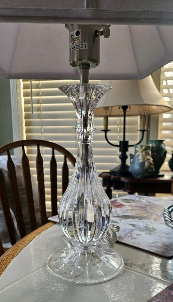 "Laura Ashley" Acrylic Clear Crystal Table Lamp EUC