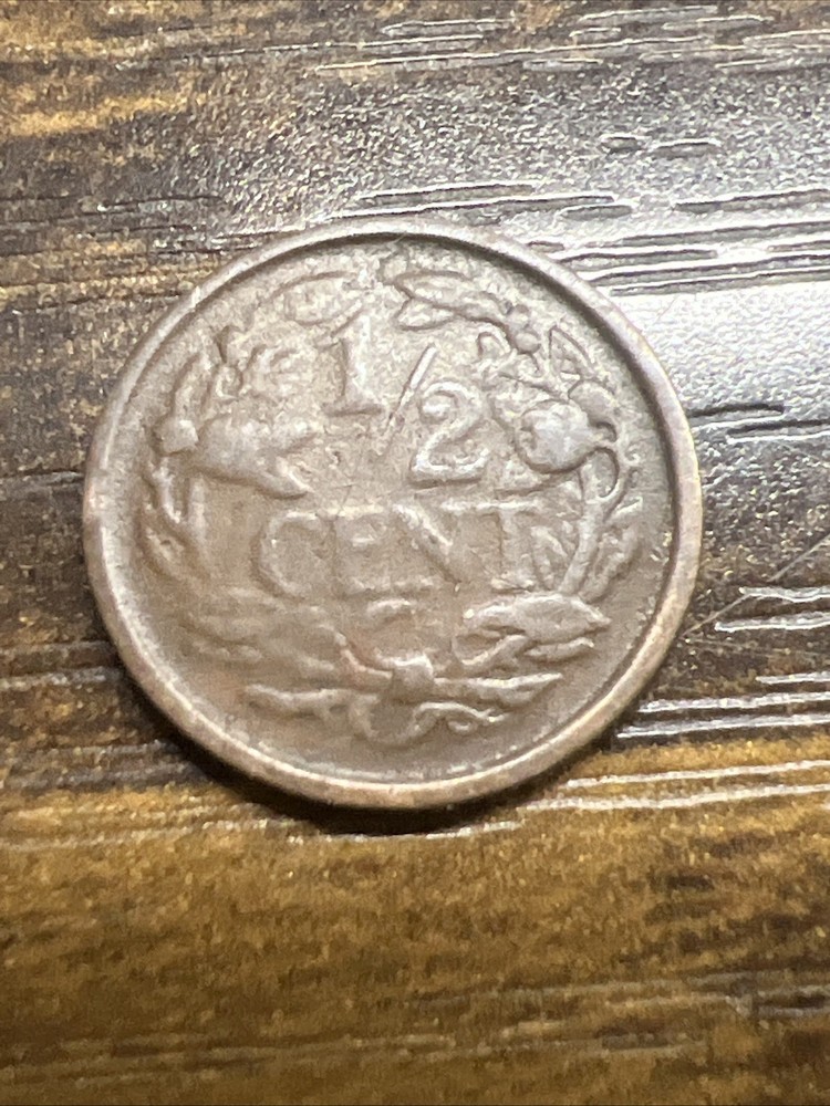1909 NETHERLANDS 1 CENT COIN.