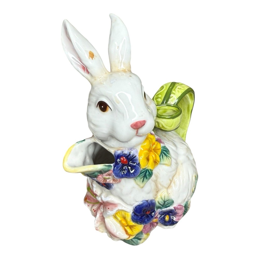Corner Ruby Bunny Pitcher Creamer by The Bunny Collection - Easter Decor