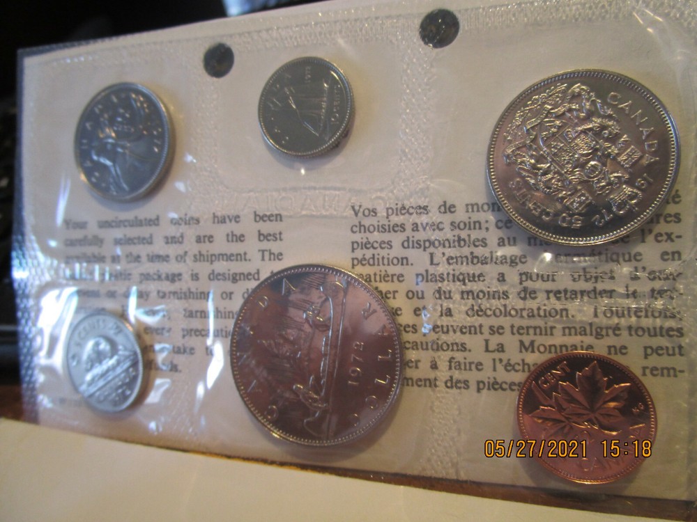 1972 Royal Canadian Mint Set +++++ (6)
