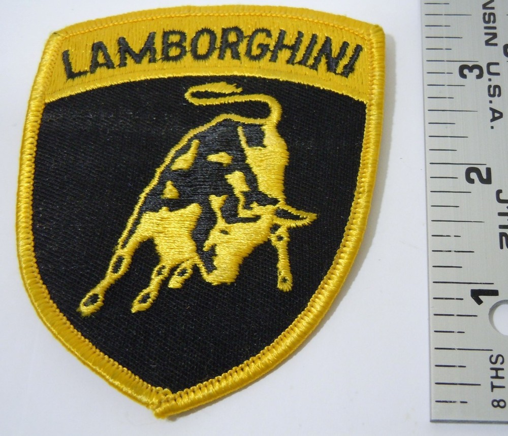 LAMBORGHINI Iron-On Automotive Car Patch 3.75" Shield