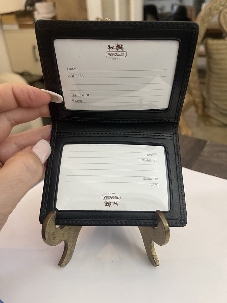 Coach Black Leather ID Case