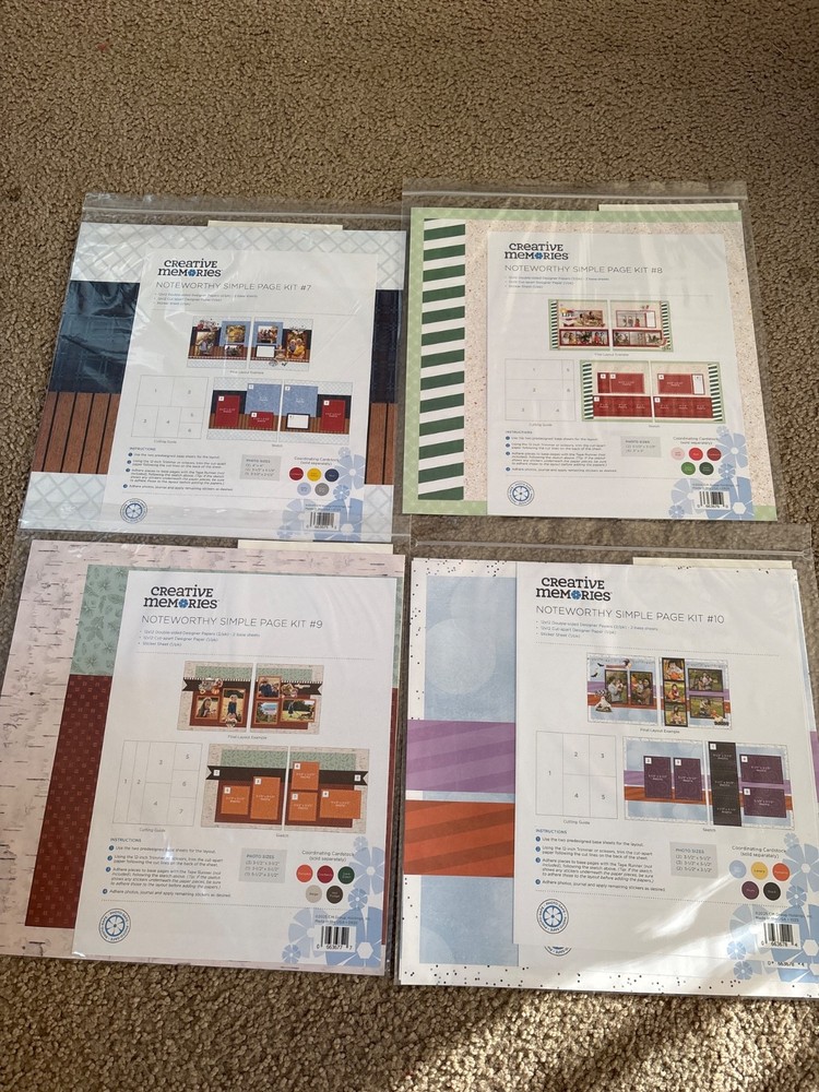 Creative Memories Simple Page Kits Bundle 2025 Issues (4 kits) Noteworthy